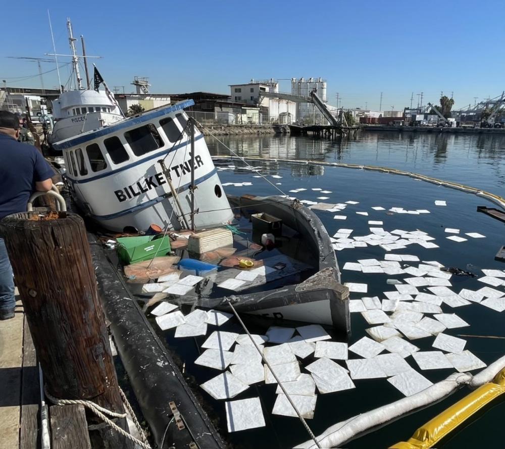 70’ Fishing Vessel Sunk, Fish Harbor, San Pedro, CA Featured Image